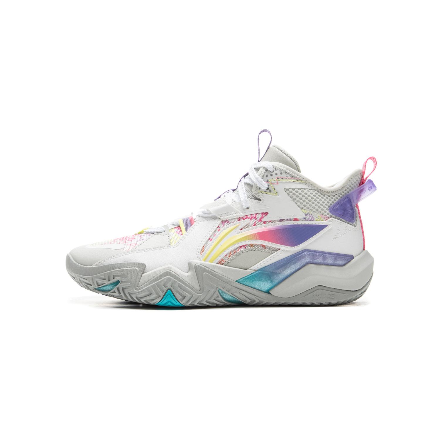 

Li Ning Детская баскетбольная серия из синтетической кожи Удобные Нескользящие Износостойкие Поддержка Отскока Средний Верх Баскетбольные кроссовки YKBU090-7 40