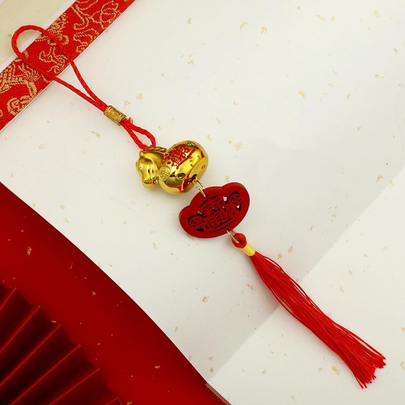 2026 Rok Konia Złoty Plastikowy Wisiorek Szczęścia Zodiak Koń Szczęśliwy Święto Wiosny Ozdoby do Zawieszenia w Domu Samochodzie Prezenty Roczne