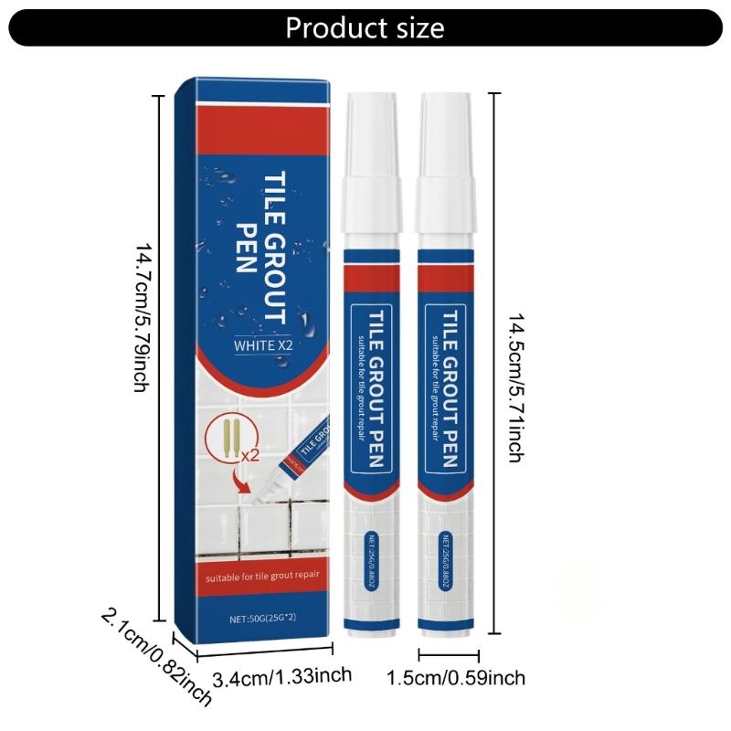 2 szt. Markery do uzupełniania płytek ceramicznych, Linie fug w łazienkach i kuchniach Płytki podłogowe Ściana, Korektor do płytek do łazienki