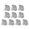 10Pcs/Set Transparent Bird Feeding Box Food Dispenser Parrots Feeder with Stable Construction Antisplash Design