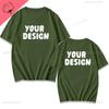 2025 Customized Printed Cotton Black White T Shirt Harajuku Men Women Tee DIY Your Like Photo  Tshirt Fashion Custom Tops