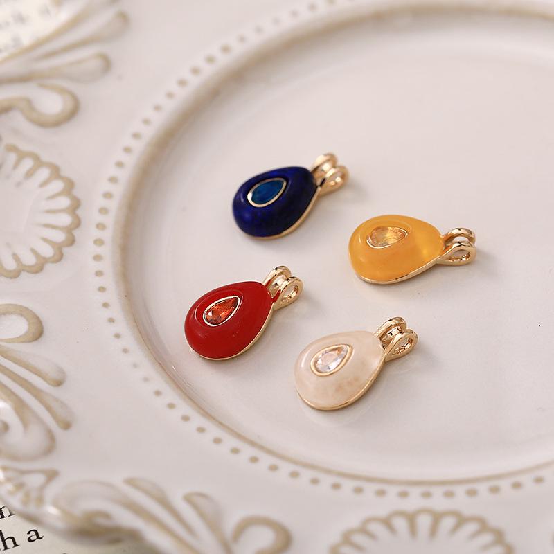 Zodiac Birthstones Necklace: Colorful Zirconia Ornaments with Crystal-Copper Accents