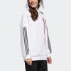 Adidas Neo Logo Printed Loose American Style Pullover Hoodie Women White FU1052