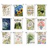 Hello Spring Floral Garden Flag 12x18 Inch Double Sided Colorful Flowers