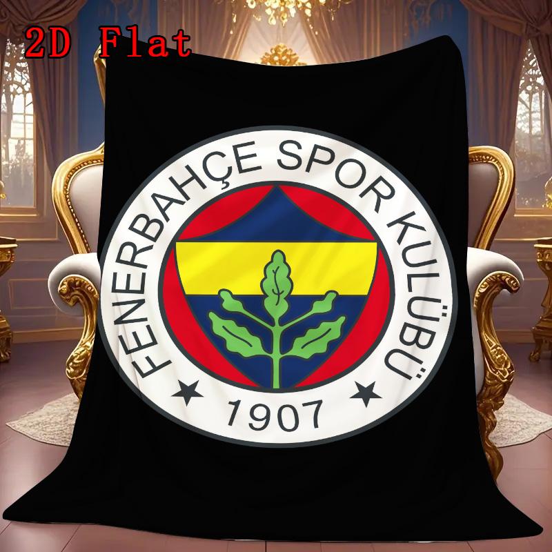 Fenerbahce 2D Flat Pattern Flannel Blanket, High quality All Seasons, Home Decor, Warmth and Comfort, Perfect for Christmas Gifts.