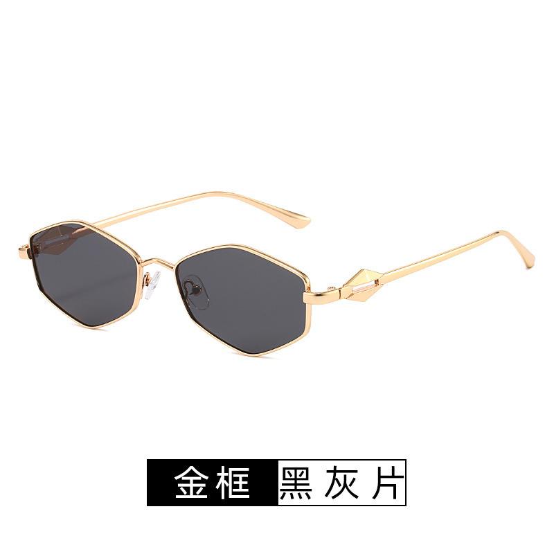 New polygonal sunglasses, men's and women's Japanese and Korean personalized rhombus sunglasses, driving fishing sunshades