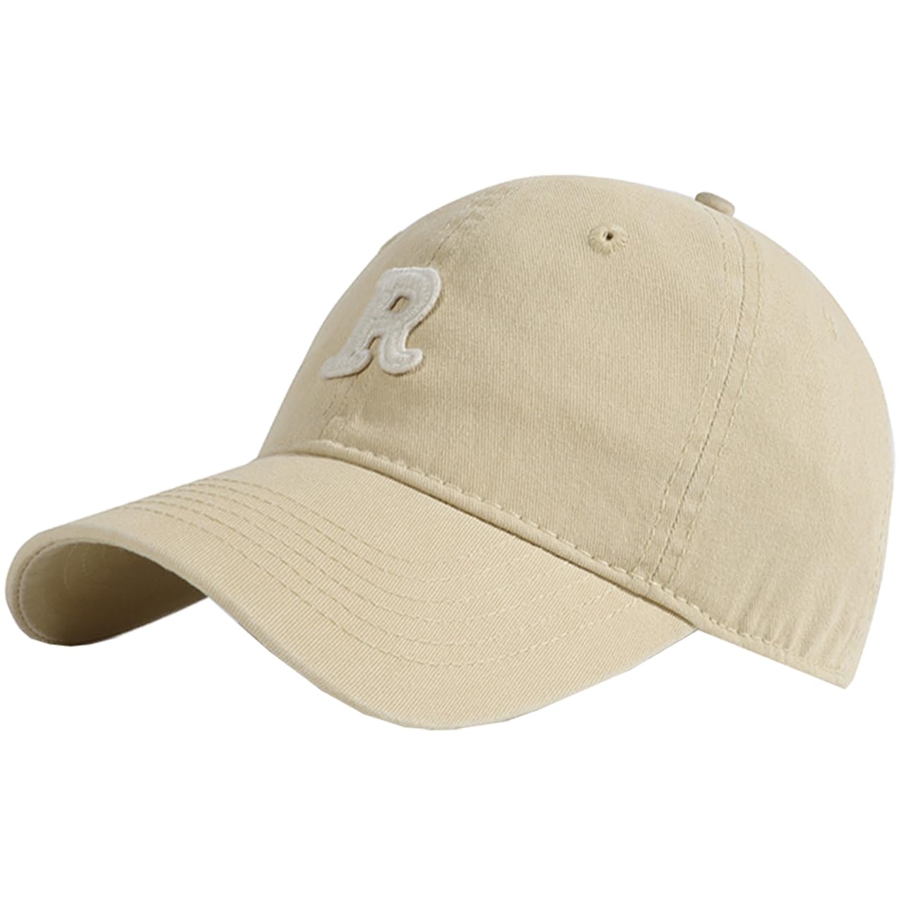 

Buzz Selection CAP199 Solid Color Cap with English and Embroidered Design for Men and Women (Beige), Letters, Logo, бежевый