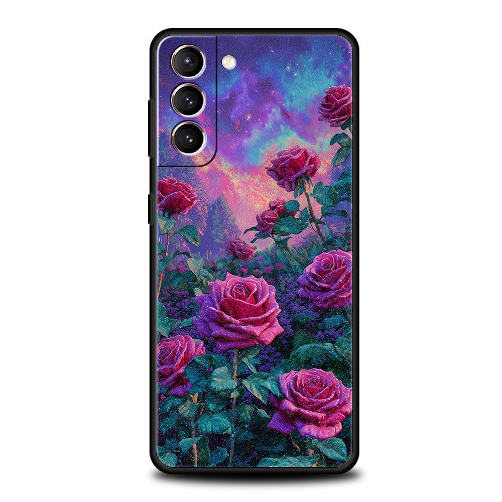 Oil Painting Flowers Pattern Design Phone Case for Samsung Galaxy S26 S25 S24 S23 S22 S20 S21 FE Ultra S25 Edge Plus 5G Soft TPU