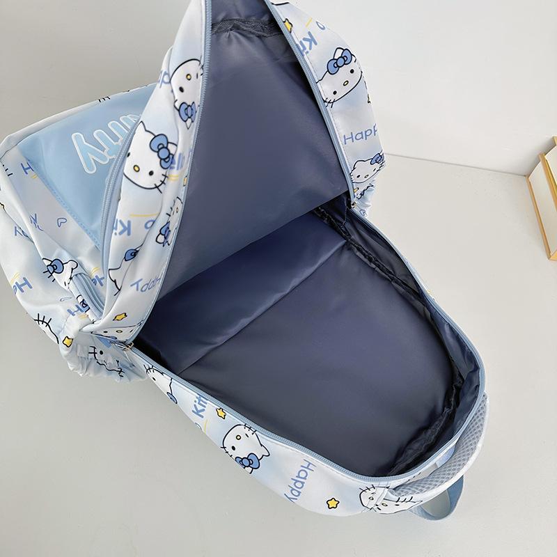 Schoolbag New Girls Cartoon HelloKitty Large Capacity Junior High School Elementary School Backpack Lightweight Burden Reduction Trend