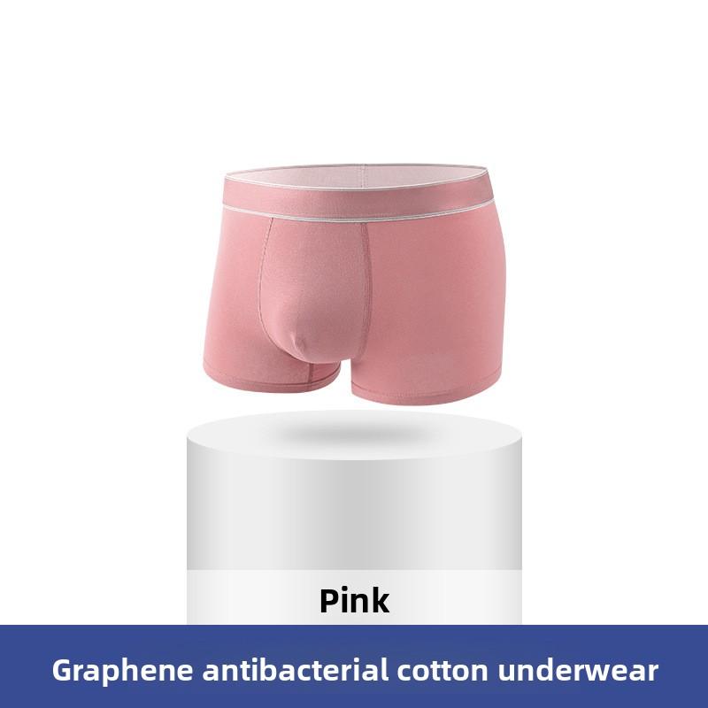 Men's Spring and Autumn Simple Pure Cotton Antibacterial Breathable No Trace Four Corners Underwear