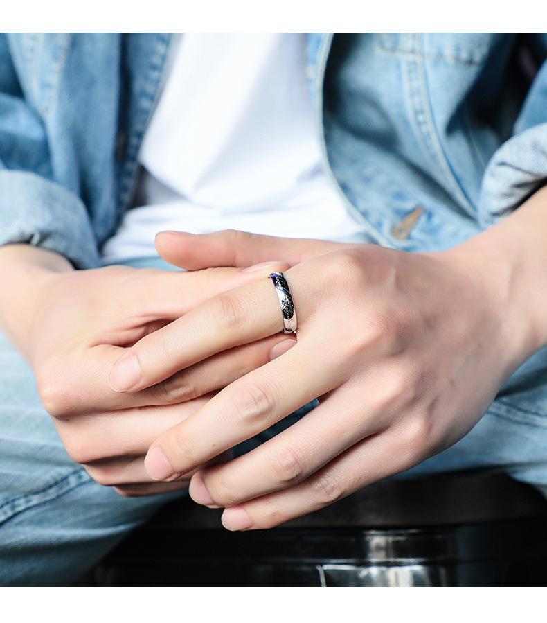 S925 Sterling Silver Magic Ring - Unisex European Retro Style, Lord of the Rings Inspired, Smooth Surface Couple Ring