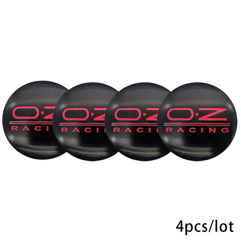 4 Stück/Los 56mm 3D Auto Radnabenkappe Radnabe Kappe Auto Umbau Aufkleber Dekoration Zubehör Hülle Für OZ Racing Auto Styling