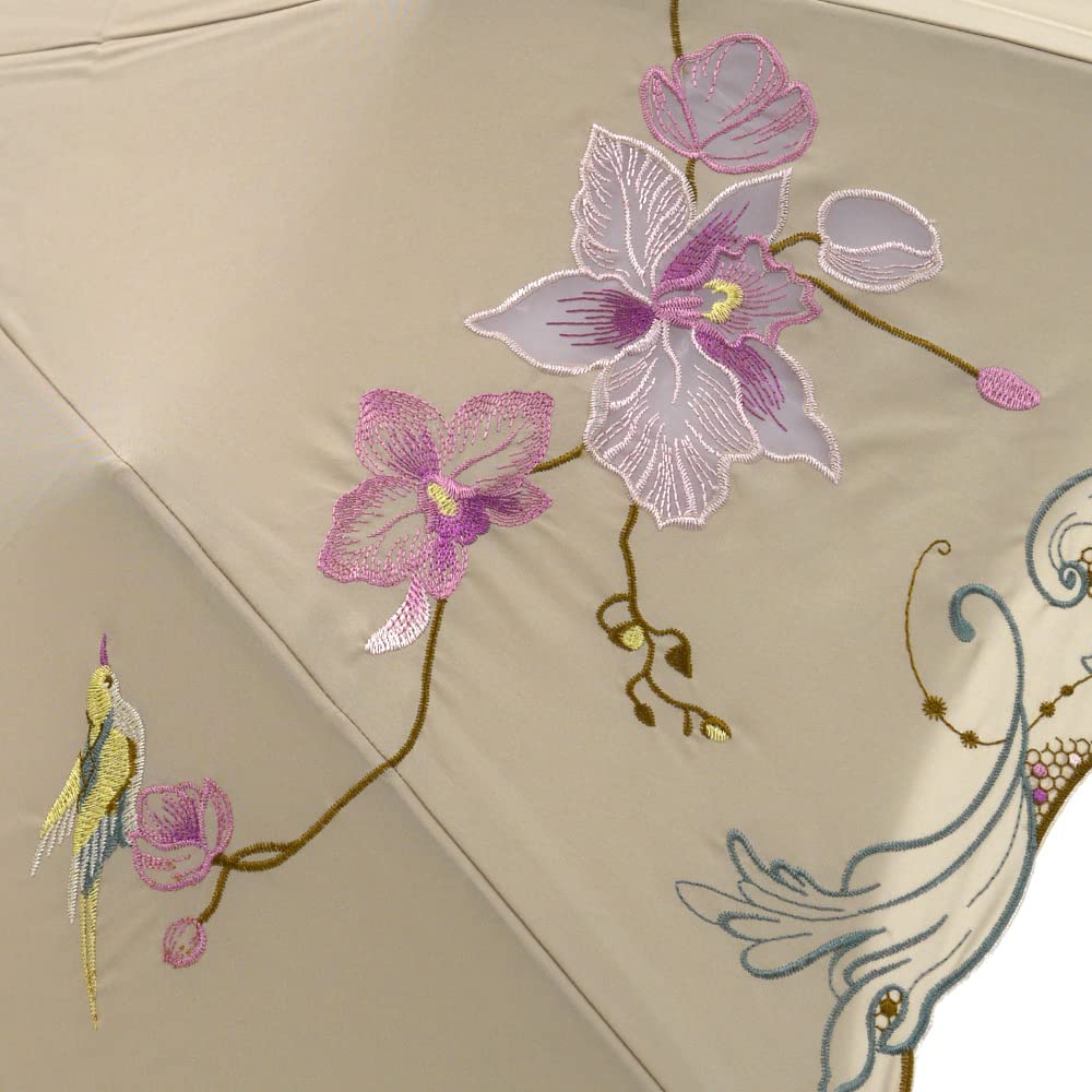 Actress Long Short Folding Shop Complete Heat UV Frog Umbrella for Sunny and Rainy Special Double Fully Embroidered Parasol, Parasol, Premium,