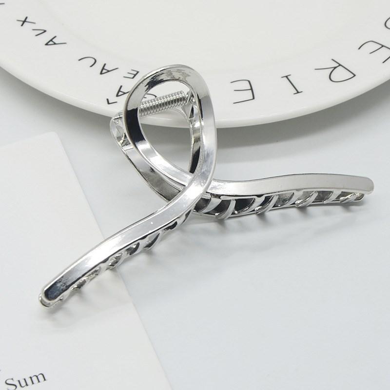 New Women Elegant Gold Hollow Geometric Metal Hair Claw Vintage Crab Hair Clips Headband Hairpin Fashion Hair Accessories