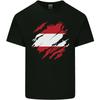 Torn Austria Flag Austrian Day Football Kids T-Shirt Childrens
