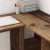 Corner Desk with Shelf Reclaimed Wood Look 142 x 102 x 73 cm Particleboard