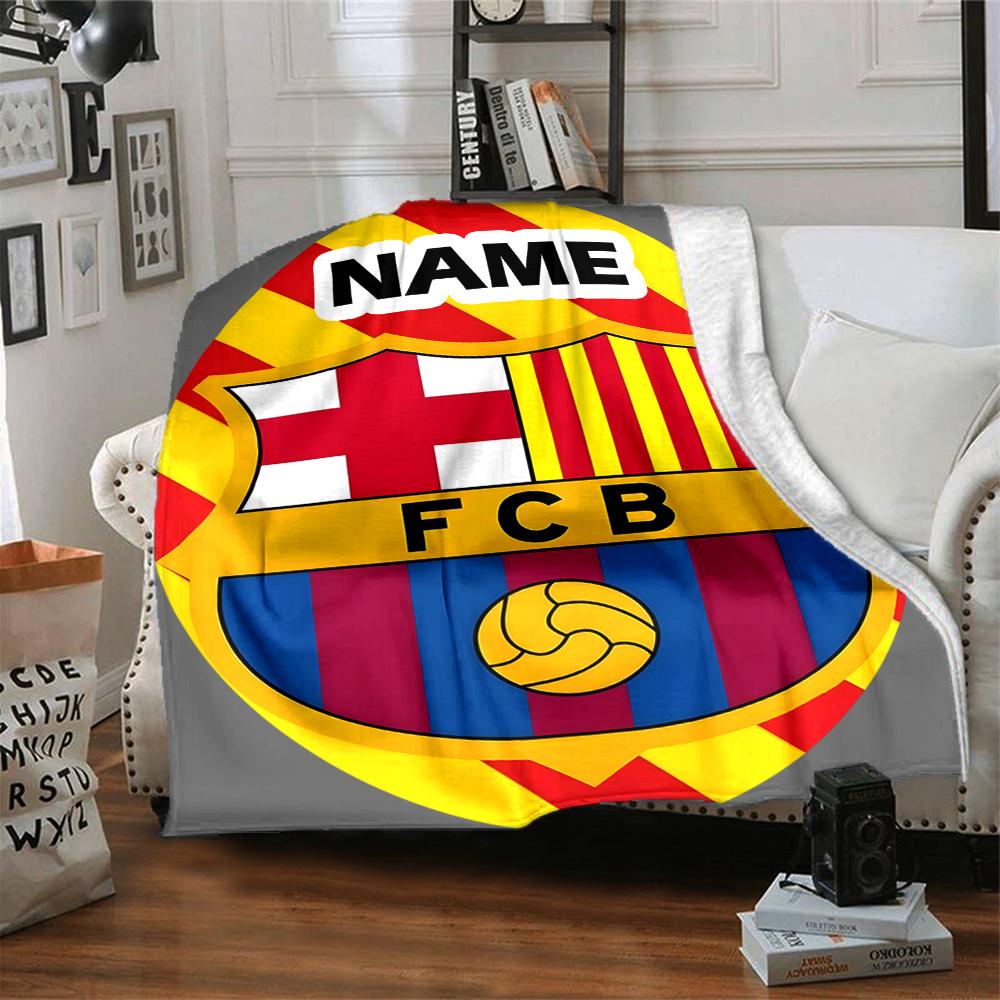 Custom Name Juventus Badge blanket for Couch & Bed, Plush Cozy Fuzzy Blanket Super Soft & Warm Blankets for Fall and Winter. 0908255