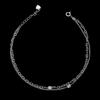 92.5 Silver Coin Bell Double Chain Anklet 925 Silver 925 Silver Anklet Silver Chain Anklet Silver Jewelry Silver Chain