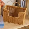 Spice Rack, Decorative Organizer Basket, Imitation Rattan, Multipurpose PE Container, Easy