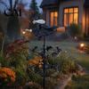 Halloween Outdoor Path Decor Witch Garden Wind Spinner, Resin Statue Stake, Spooky Bats Whimsical And Spinner for Yard Art Lawn Pathway Metal Catchers