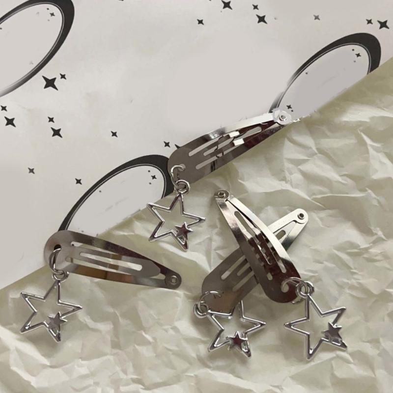 Y2k Star Pendant Hairpins Cute Hair Clips Fashion Hairpins Hair Accessories Hair Pin Alloy Material Gift for Children