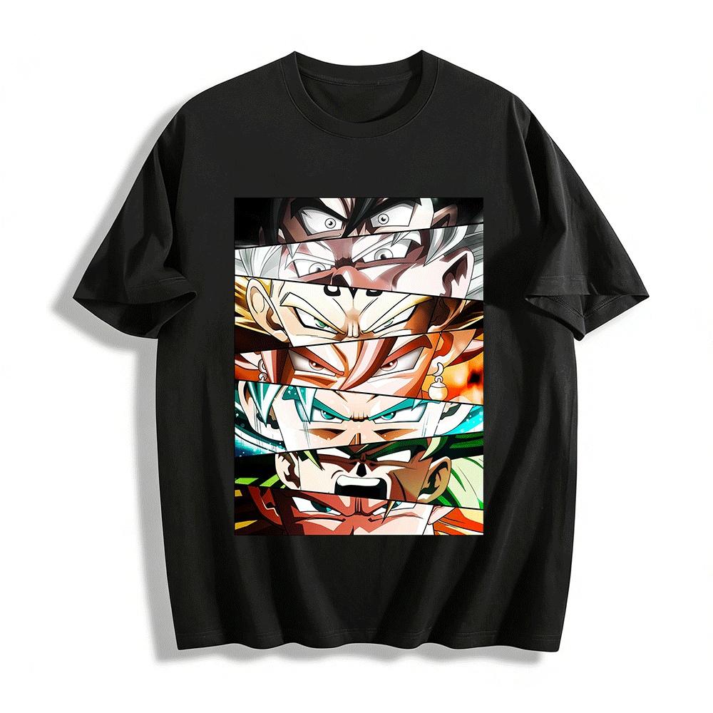 Dragon Ball Super All Forms Goku Printed Anime Fans T-Shirt Pure cotton T-shirt XXS