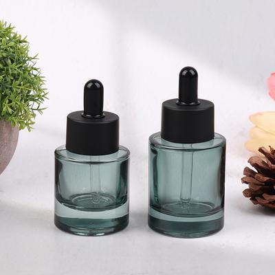 30/50/100 ml Tropfflaschen aus Glas, leer, für ätherische Öle, Aromatherapie, Flaschen mit schwarzer Kappe, dunkelgrün, Pipettenflaschen, nachfüllbar