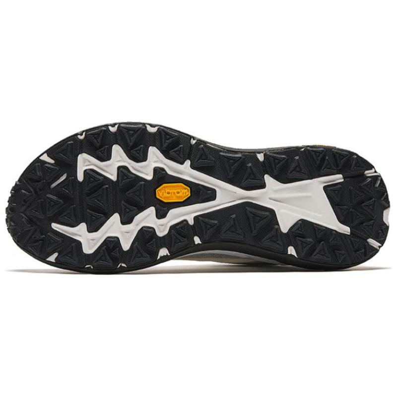 Anta Cushioning, Wear Resistant Low Top Running Shoes Men's White Black Yellow Sneakers 112425510-5
