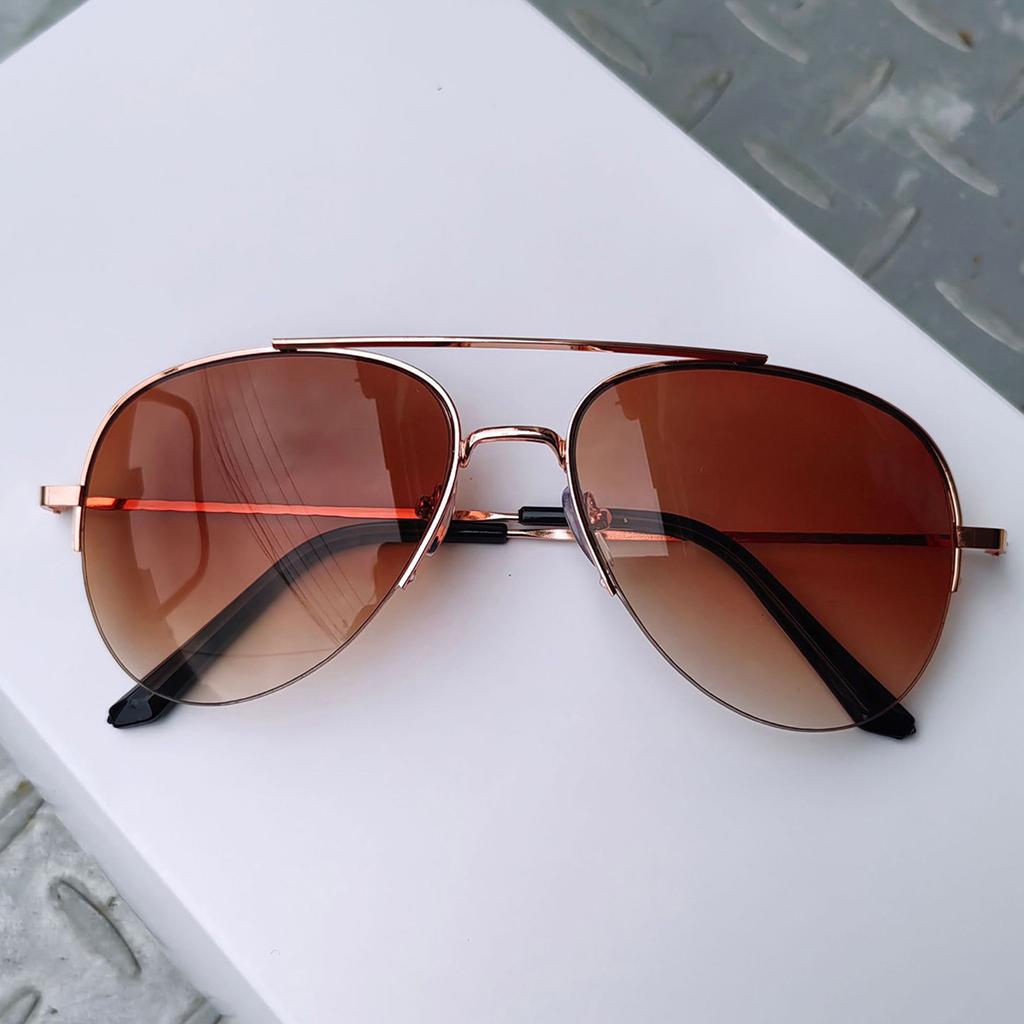 1PC fashionable women's retro frameless big eye lenses women's fashionable glasses personalized casual and v