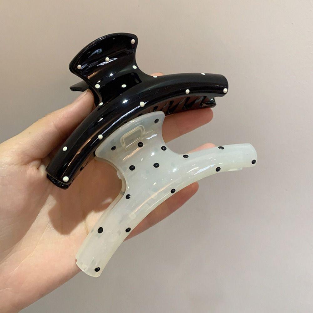 Bowknot Polka Dot Hair Clip Cute Hairpin Big Hair Claw Personalized Bow Hair Claw  Daily