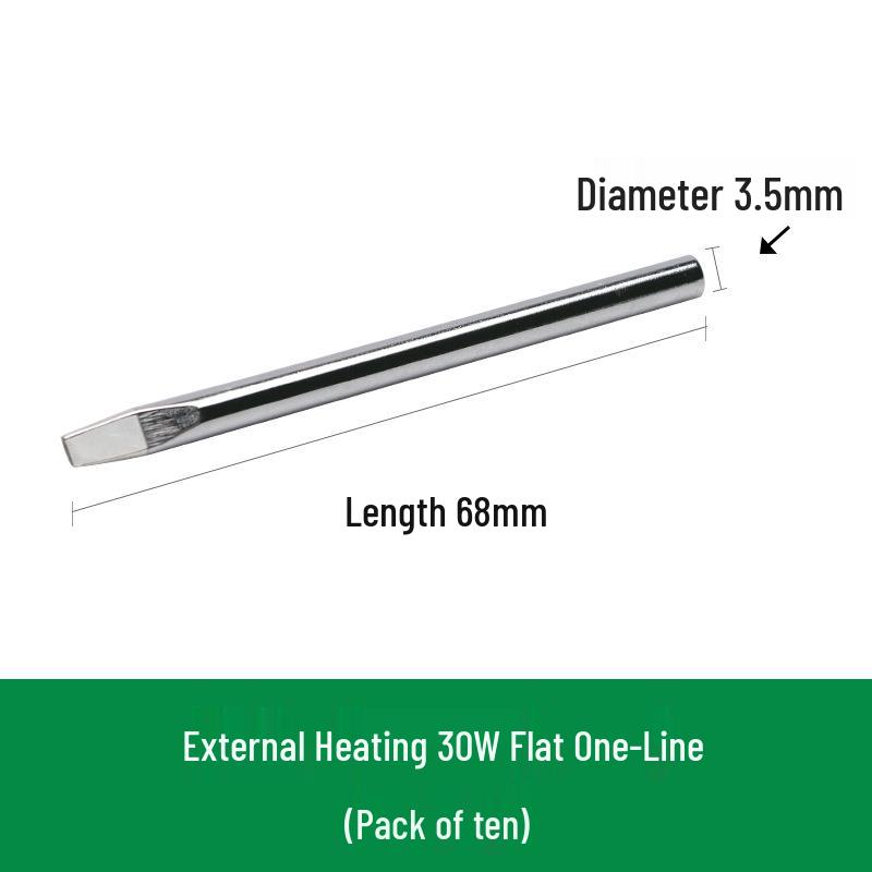 Lead-Free Eco-Friendly Electric Soldering Iron Tips: 30W/40W/60W - Universal Round, Pointed, Knife-Edge, and Horseshoe Styles.