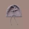 Autumn And Winter Pile Hat With Curled Brim And All-Match Warm Cold Hat With Large Head Knitted Drawstring Hat For Women