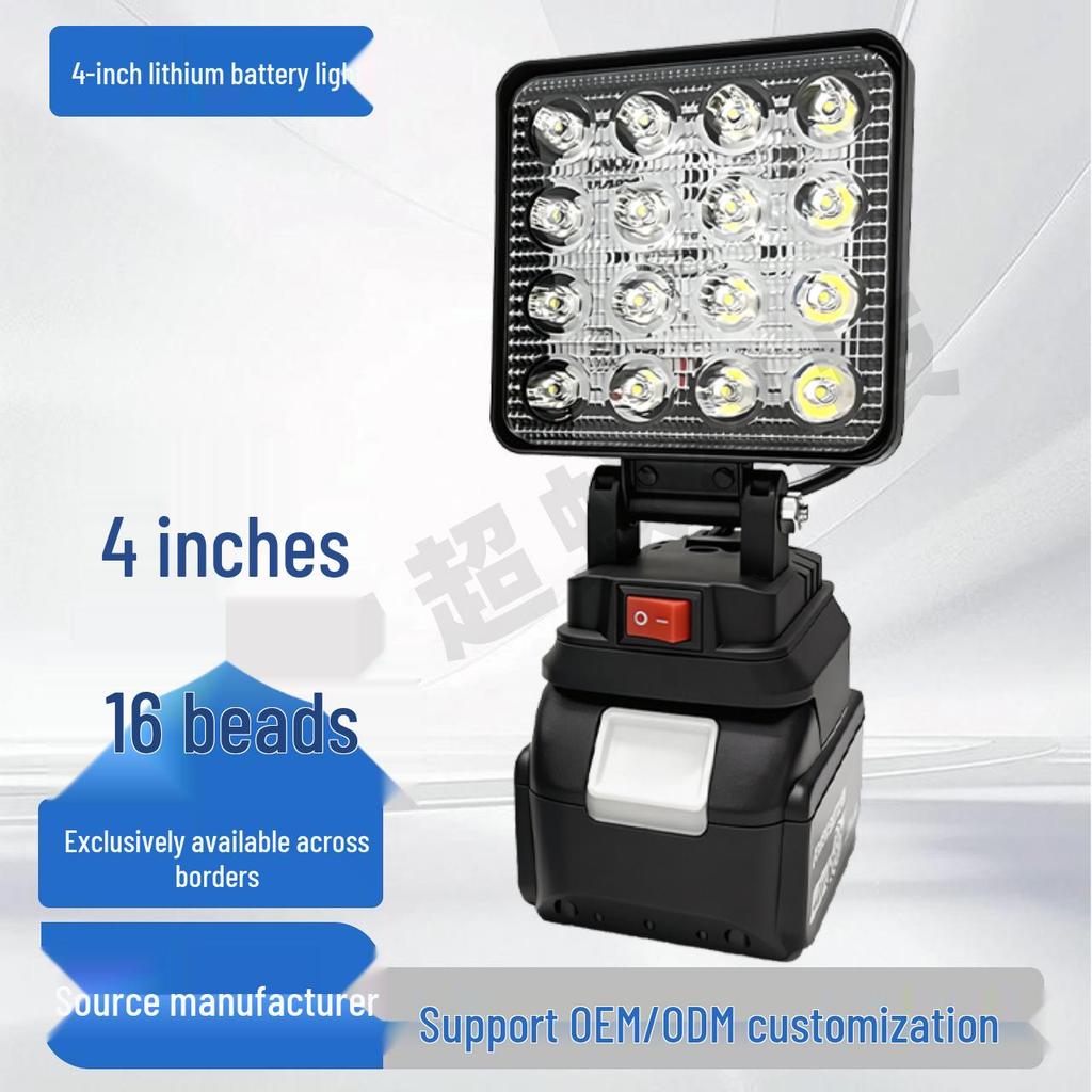 Rechargeable LED Floodlight with Dual USB & Lithium Battery for Multipurpose Use