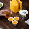 Qianli Jiangshan White Porcelain Portable Travel Tea Set