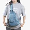 Vintage Denim Bag Multi-functional Chest Bag Women Backpack