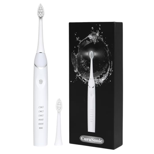 CuraSonic Electric Toothbrush, Bad Breath Prevention, Oral Care, USB Charging, Brushes Between Teeth, Removes Plaque and Tongue Coating, Bad Breath Pr