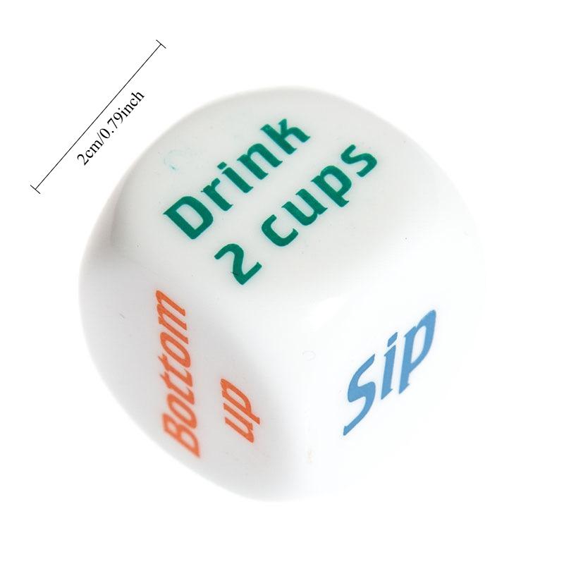 2Pcs English Drinking Game Dice Party Bar Party Entertainment Supplies
