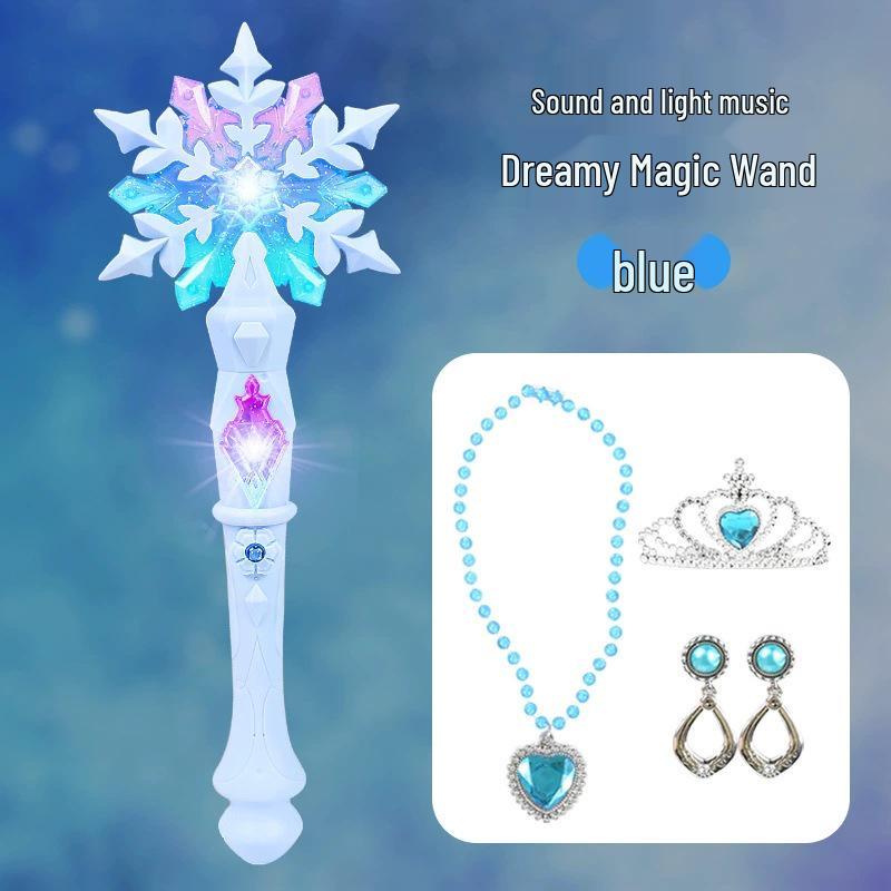 Princess Snow Fairy Sound & Light Wand - Luminous Magic Wand Toy for Girls