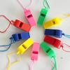 24pcs Multifunctional Plastic Rope Whistle for Children's Football Rugby Cheerleading Whistle Children's Toys Restless Gift