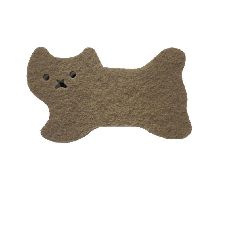 Cartoon Cat Three-Layer Dishwashing Sponge & Scouring Pad Set