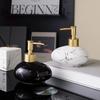 Sticlă modernă de loțiune din marmură de 300 ml Recipient lichid pentru săpun alb negru Sticla de depozitare pentru șampon din ceramică pentru baie Accesorii pentru baie
