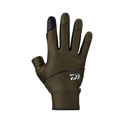 Daiwa Casting Dark Size Angeln (DAIWA) Handschuhe, 2-teiliger Schnitt, DG-3023W, Olive, M,