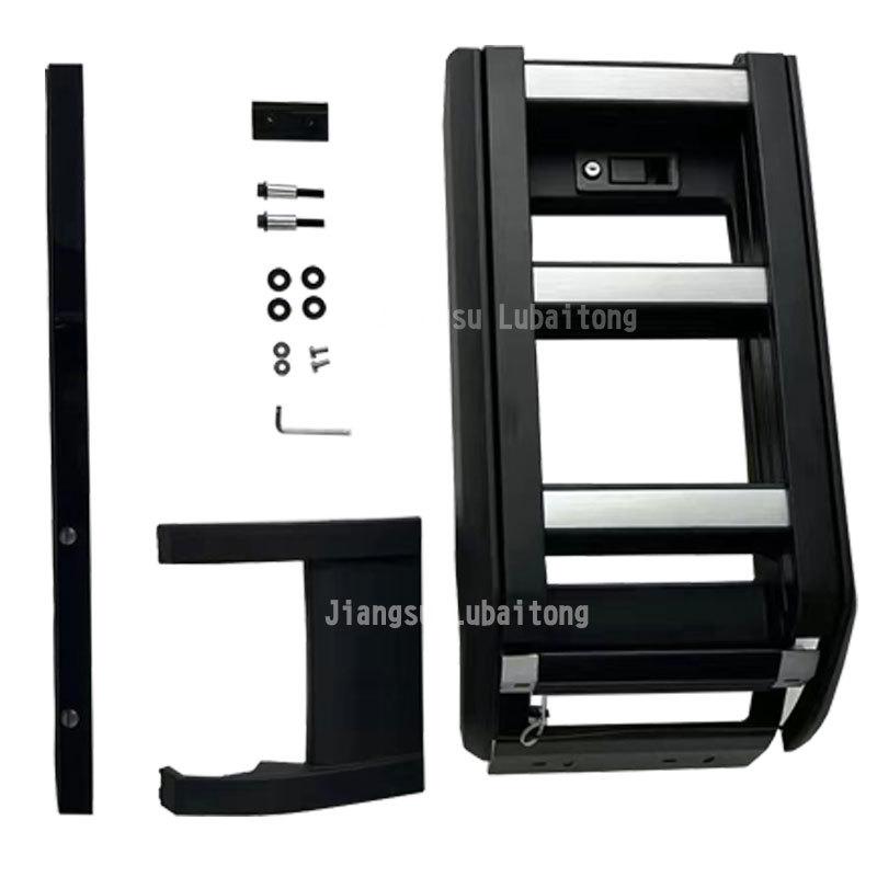 

Черная серебристая внедорожная боковая складная лестница на крышу для нового Defender 2020+