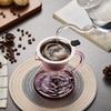 POKALOTEA Pink Drip Coffee No Paper Coffee Filter Reusable Stainless Steel Microwave Graduations Included Server, 500ml, Required, Filter,