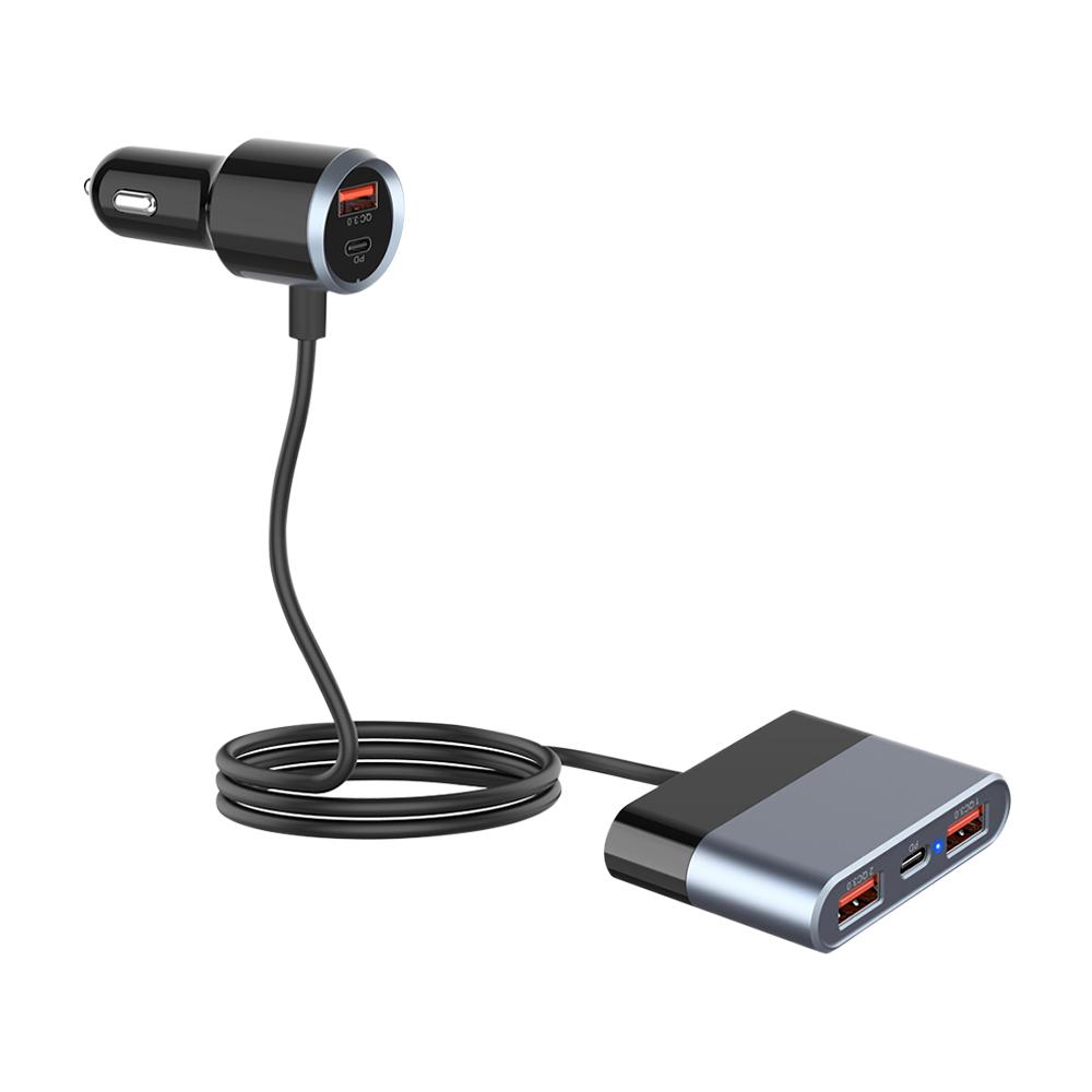 5 Port Car USB Charger PD 76W Quick Charge 3.0 PD Type C Fast Charging For Mobile Phone Type C Car Charger
