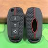 Ford Kuga EcoSport 3-Button Silicone Car Key Cover, Honeycomb & Football Pattern
