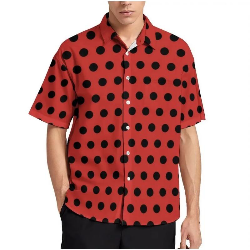 Camicia Casual Natalizia Stile Hawaiano Cardigan da Uomo per Capodanno Camicia a Maniche Corte Camicia da Uomo alla Moda