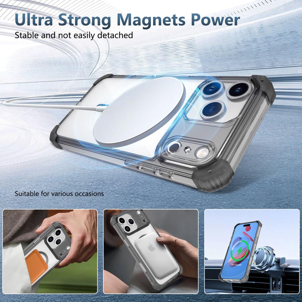 for iphone17 for Iphone 17 Pro Max Plus 17 Air 16 Pro Iphone17 Iphone16 Protective Cover Fall Protection Clear Magnetic Case