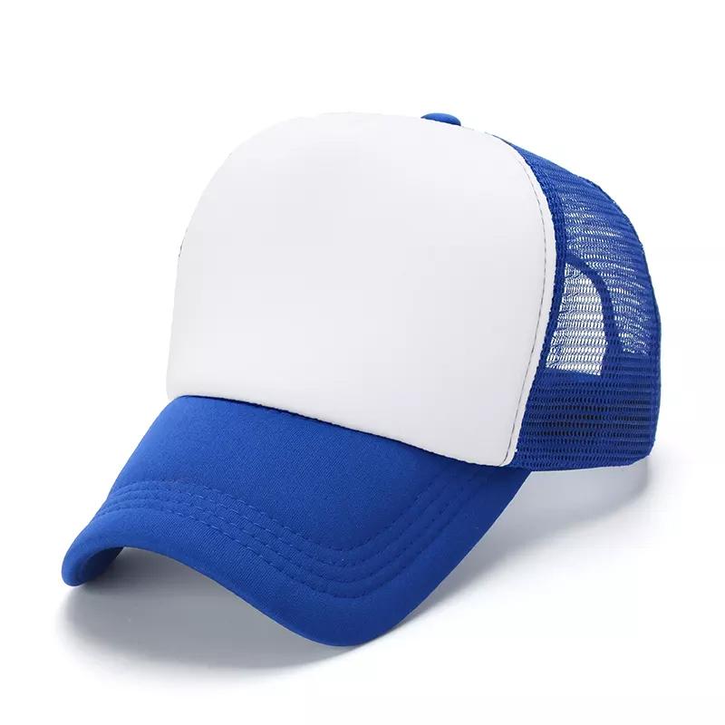OEM 5 Panel Sport Cap Gorras Foam Mesh Trucker Hat Custom Logo Design Pattern 3D Embroidery Sublimation Print Promotional Hat