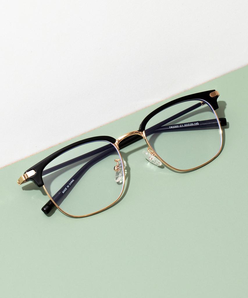 Likkeullou Rc Tr B202 Black Gold Glasses